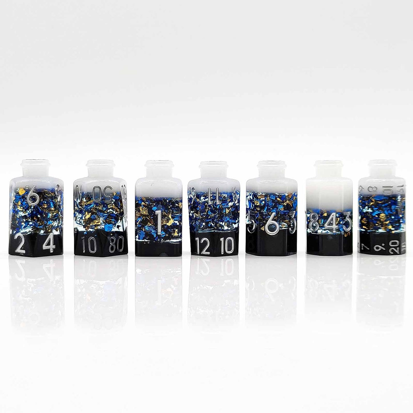 Resin Dice ‌Irregular Potion Bottle DnD D&D Dice Set