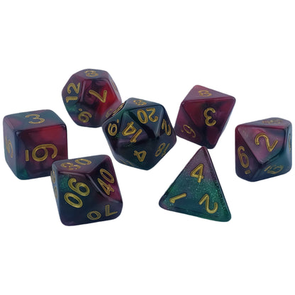Ensemble de dés acryliques à double couleur pour jeux de rôle (D&amp;D)