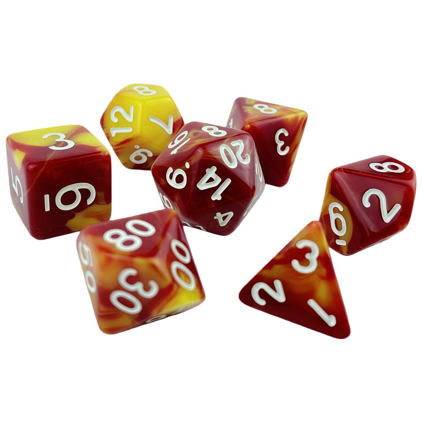 Acrylic Dice ‌Bi-color Polyhedral Dice‌ DnD D&D Dice Set