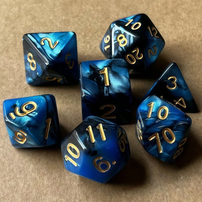 Acrylic Dice ‌Duo-Tone Polyhedral DnD D&D Dice Set