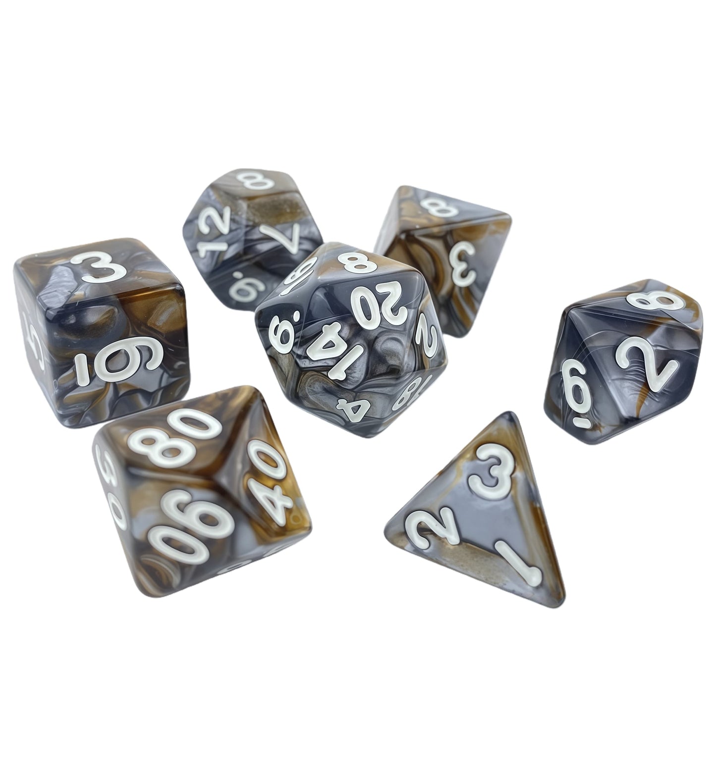 Acrylic Dice ‌Bi-color Polyhedral Dice‌ DnD D&D Dice Set