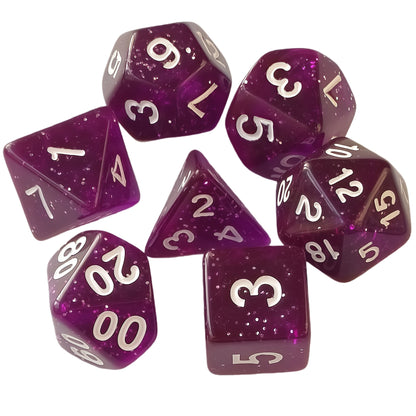 Acrylic Dice Verdant Camo Speckled Polyhedral DnD D&D Dice Set