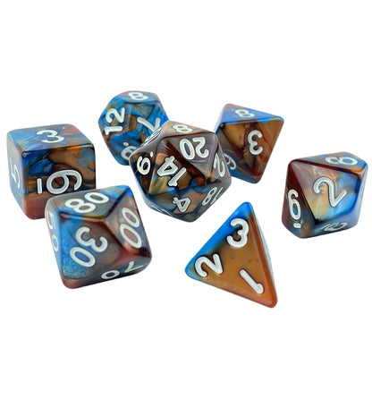 Acrylic Dice ‌Bi-color Polyhedral Dice‌ DnD D&D Dice Set