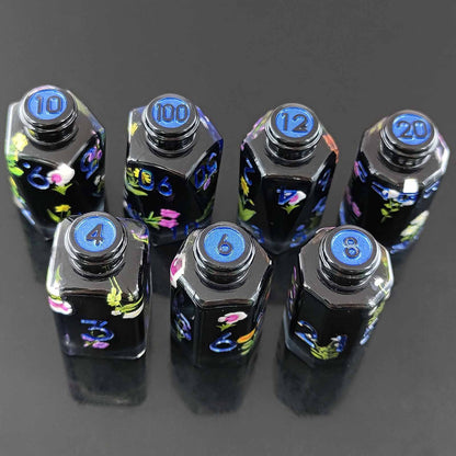 Resin Dice ‌Irregular Potion Bottle DnD D&D Dice Set