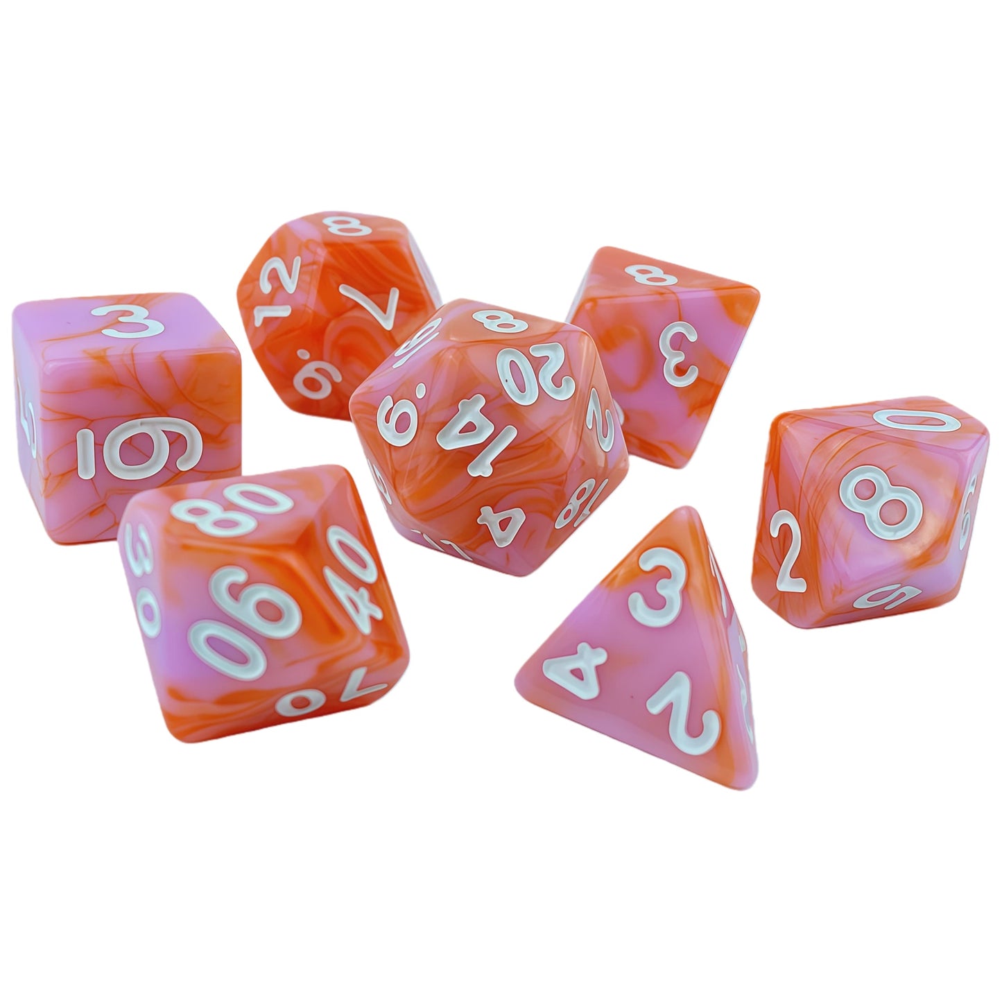 Acrylic Dice ‌Bi-color Polyhedral Dice‌ DnD D&D Dice Set