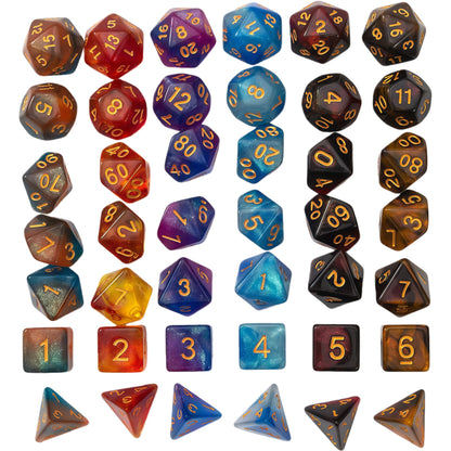 Acrylic Dice New Duo-Shift Chameleon Polyhedral DnD D&D Dice Set