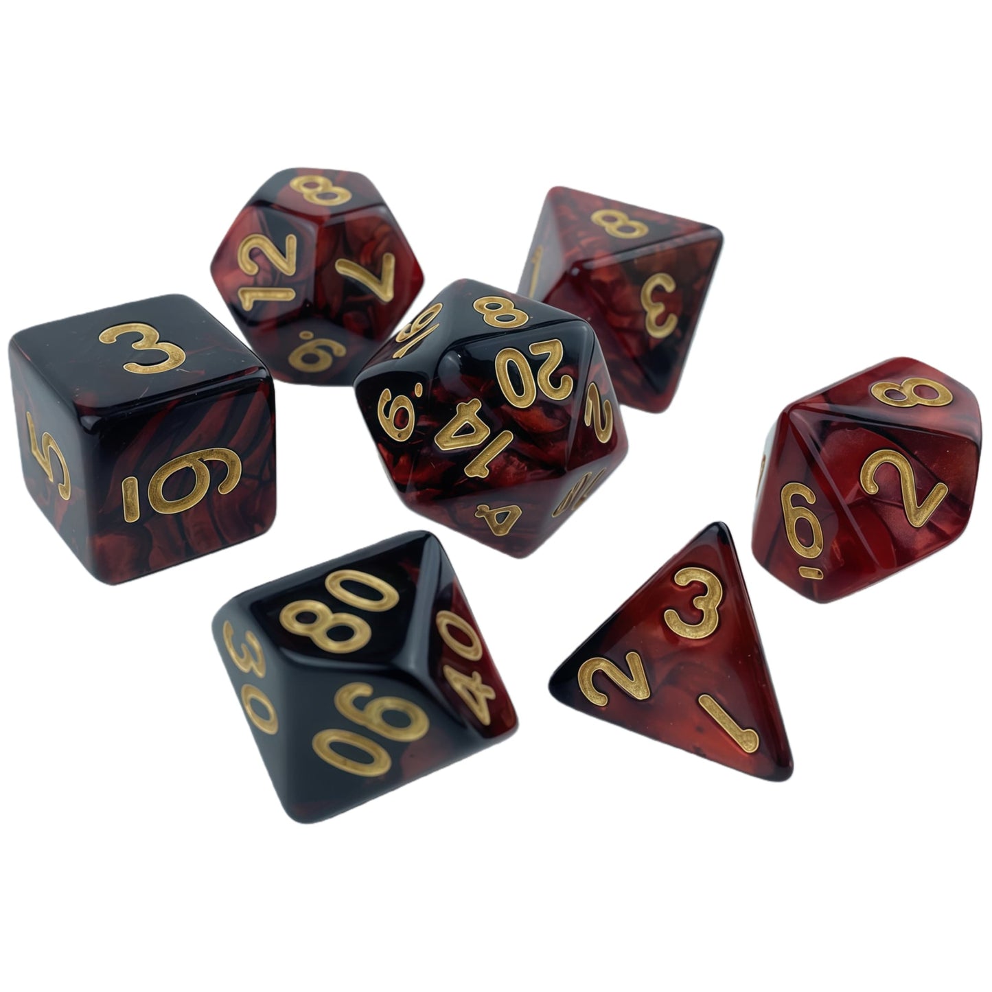 Acrylic Dice ‌Bi-color Polyhedral Dice‌ DnD D&D Dice Set