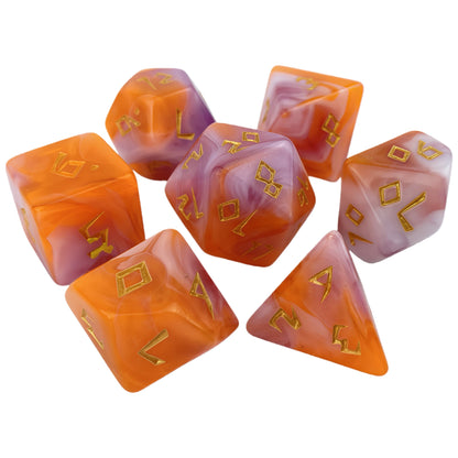Acrylic Dice ‌Three-Color Iridescent Polyhedron DnD D&D Dice Set
