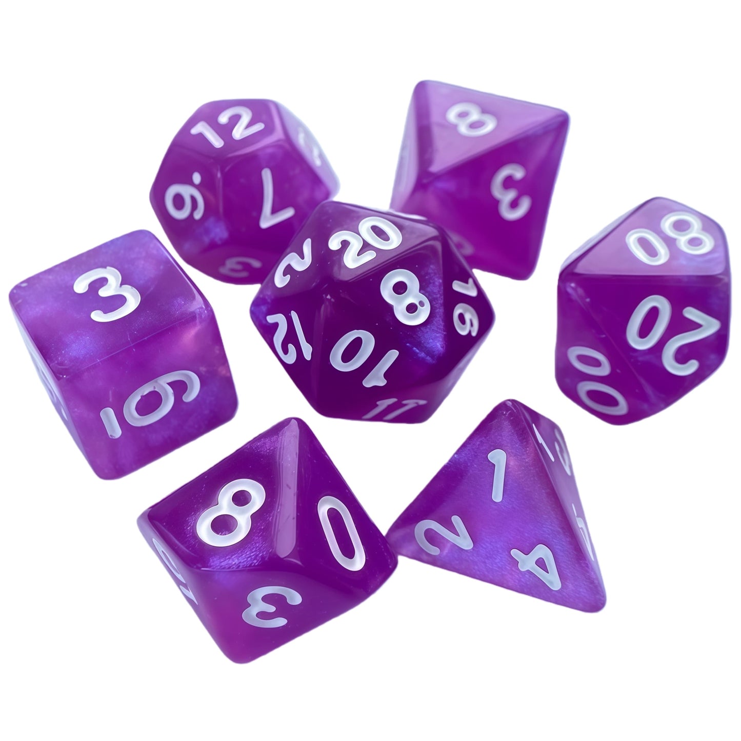 Acrylic Dice ‌Monochrome Vibrant Polyhedral Dice DnD D&D Dice Set