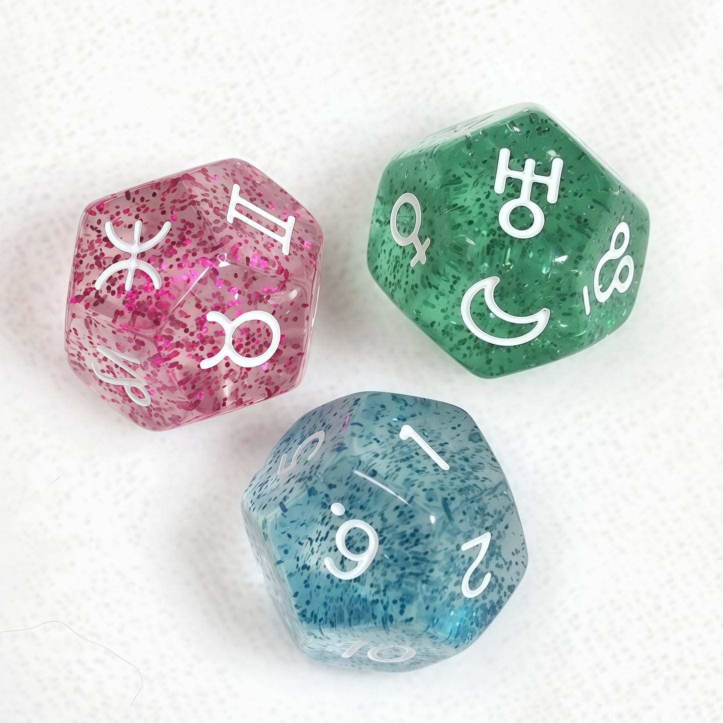 Acrylic Dice ‌Twelve-Sided Zodiac Twelve-Sided Zodiac