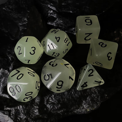 Acrylic Dice‌ Glow-in-the-Dark Polyhedral DnD D&D Dice Set