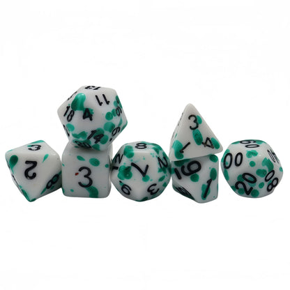 Acrylic Dice ‌Solid Blood Crimson Polyhedral DnD D&D Dice Set