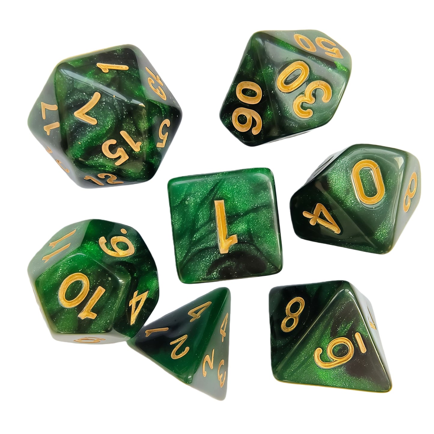 Acrylic Dice Galaxy Duo-Tone Polyhedral DnD D&D Dice Set