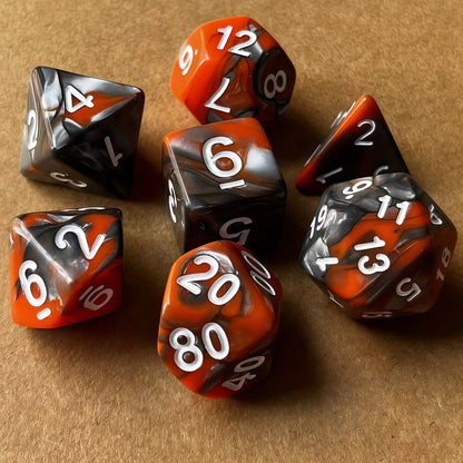 Acrylic Dice ‌Duo-Tone Polyhedral DnD D&D Dice Set