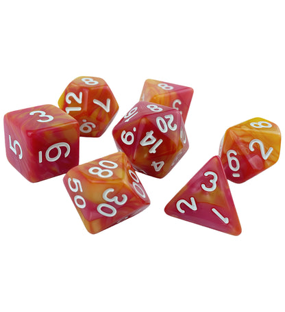 Acrylic Dice ‌Bi-color Polyhedral Dice‌ DnD D&D Dice Set