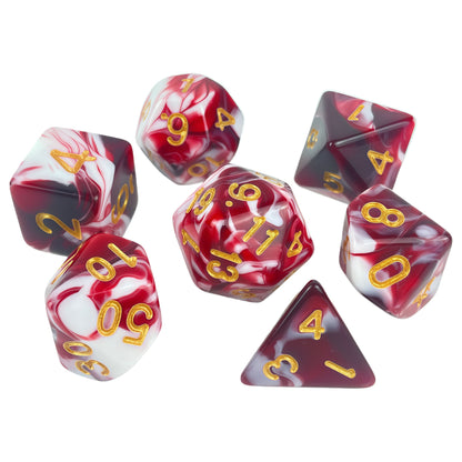 Acrylic Dice ‌Bi-color Polyhedral Dice‌ DnD D&D Dice Set