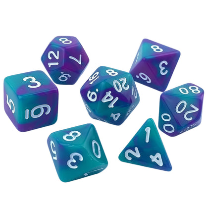 Acrylic Dice ‌Bi-color Polyhedral Dice‌ DnD D&D Dice Set