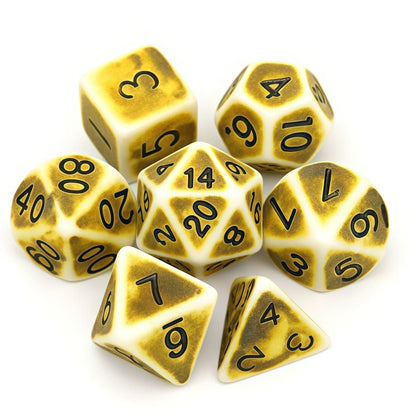 Acrylic Dice Antique Colorful Polyhedral DnD D&D Dice Set