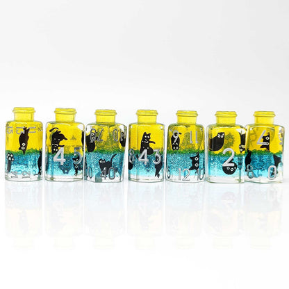 Resin Dice ‌Irregular Potion Bottle DnD D&D Dice Set