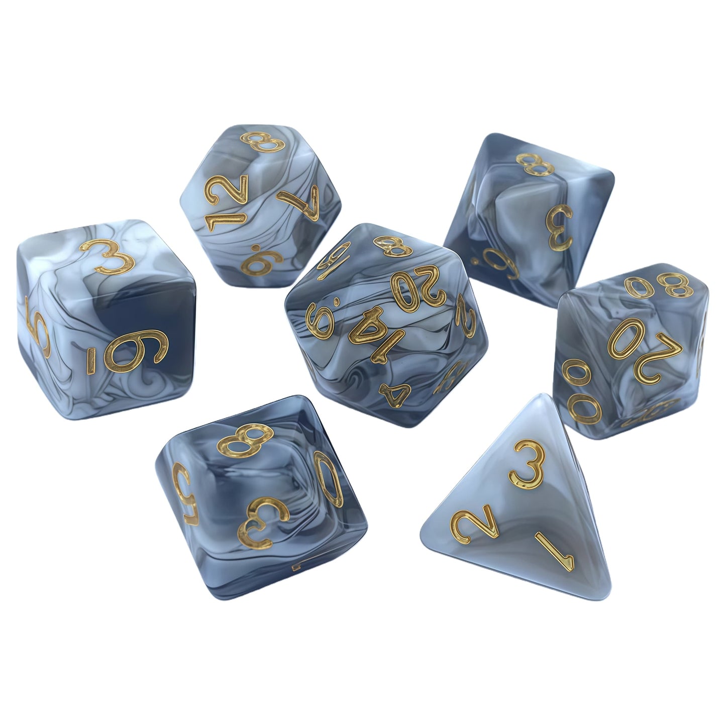 Acrylic Dice ‌Bi-color Polyhedral Dice‌ DnD D&D Dice Set