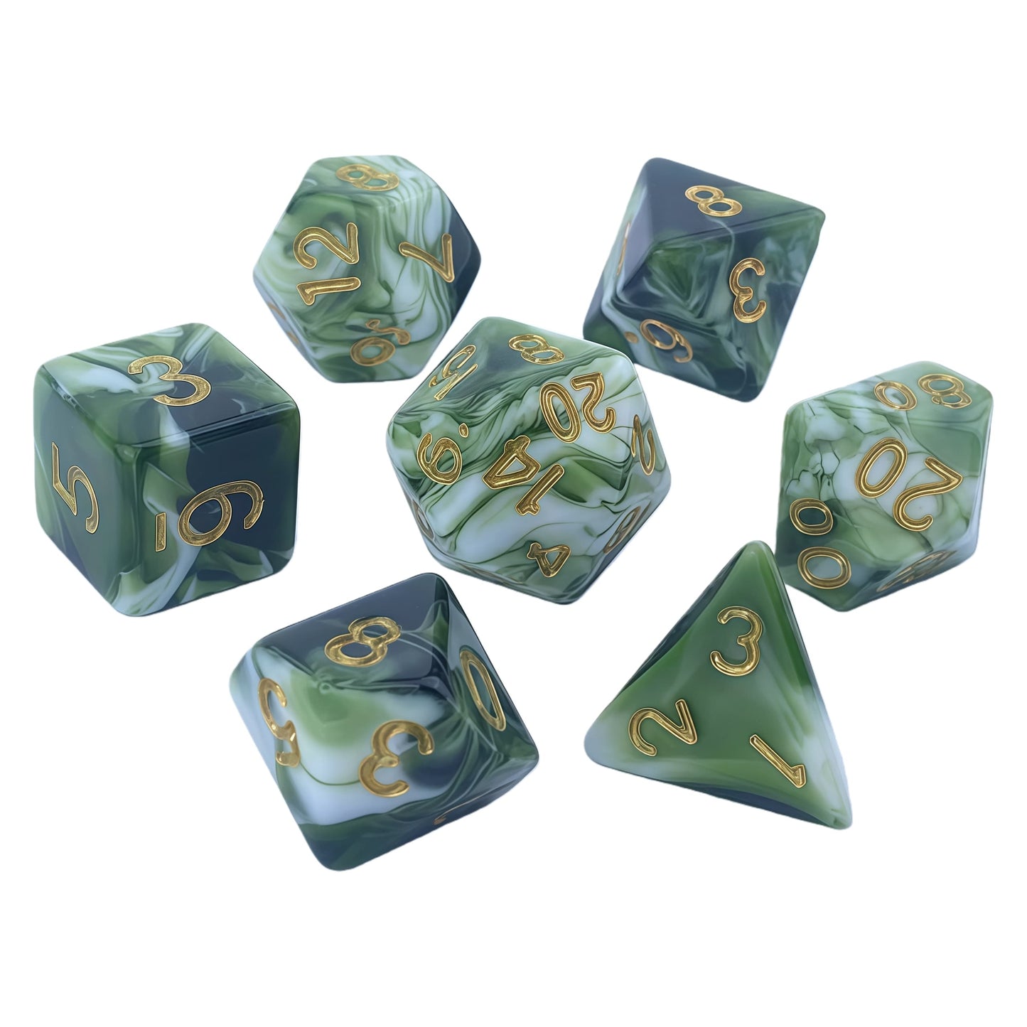 Acrylic Dice ‌Bi-color Polyhedral Dice‌ DnD D&D Dice Set