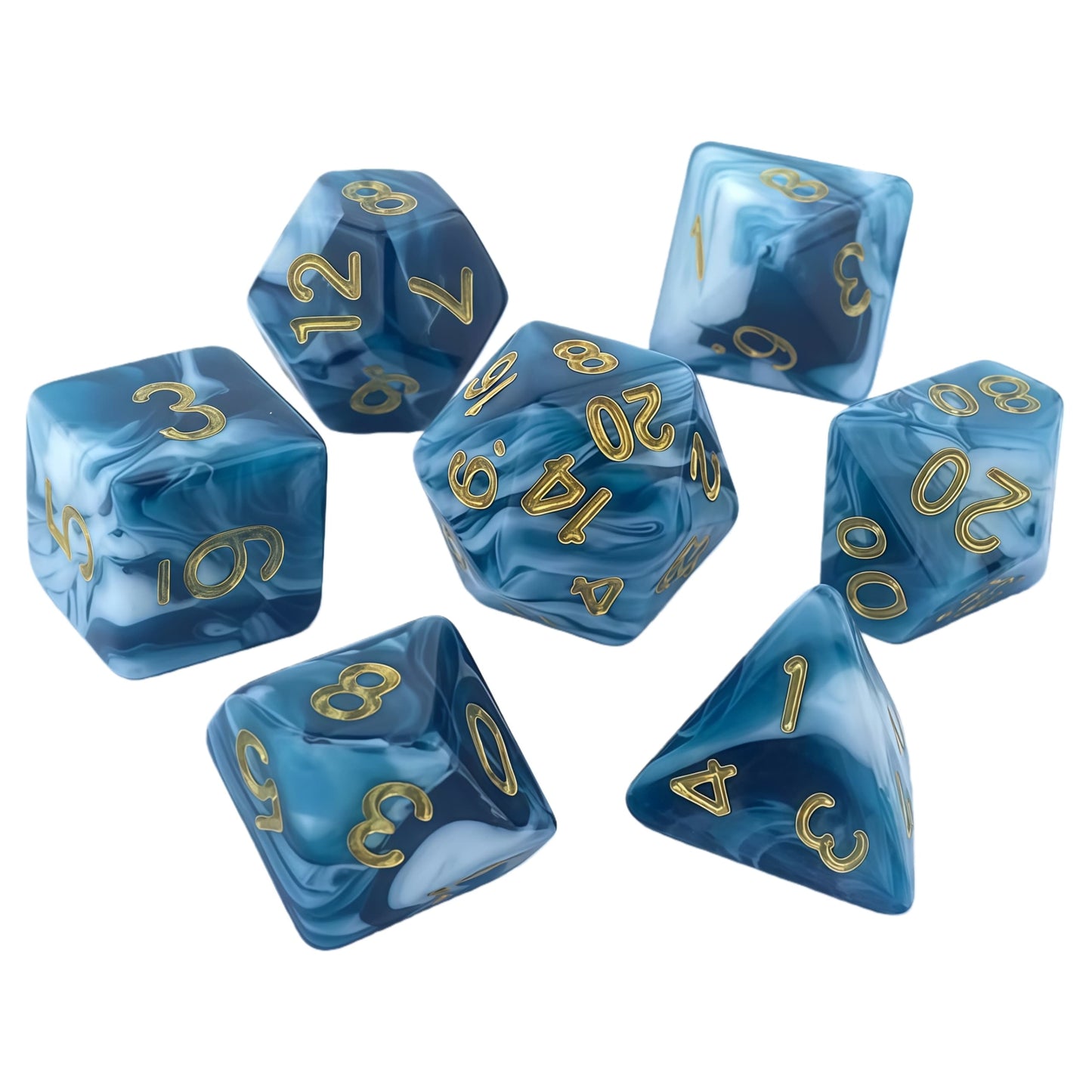 Acrylic Dice ‌Bi-color Polyhedral Dice‌ DnD D&D Dice Set