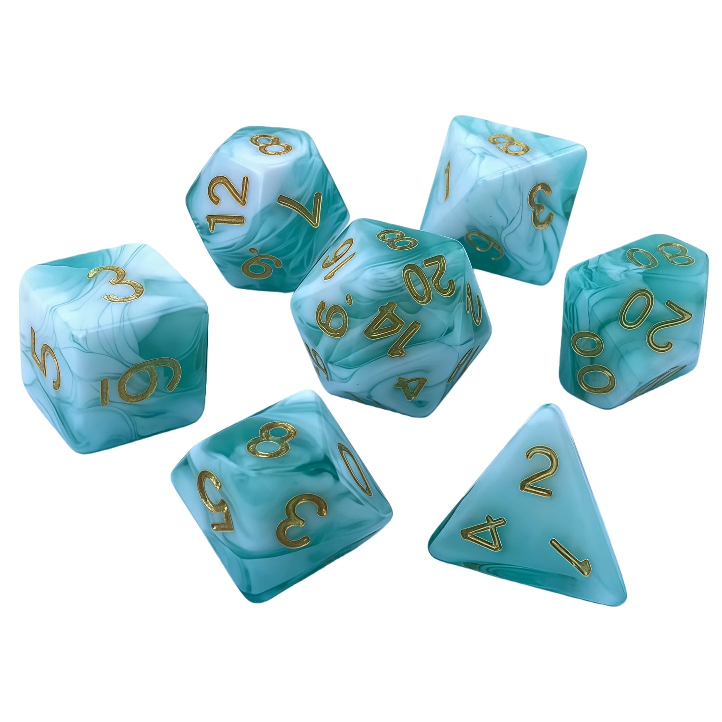 Acrylic Dice ‌Bi-color Polyhedral Dice‌ DnD D&D Dice Set