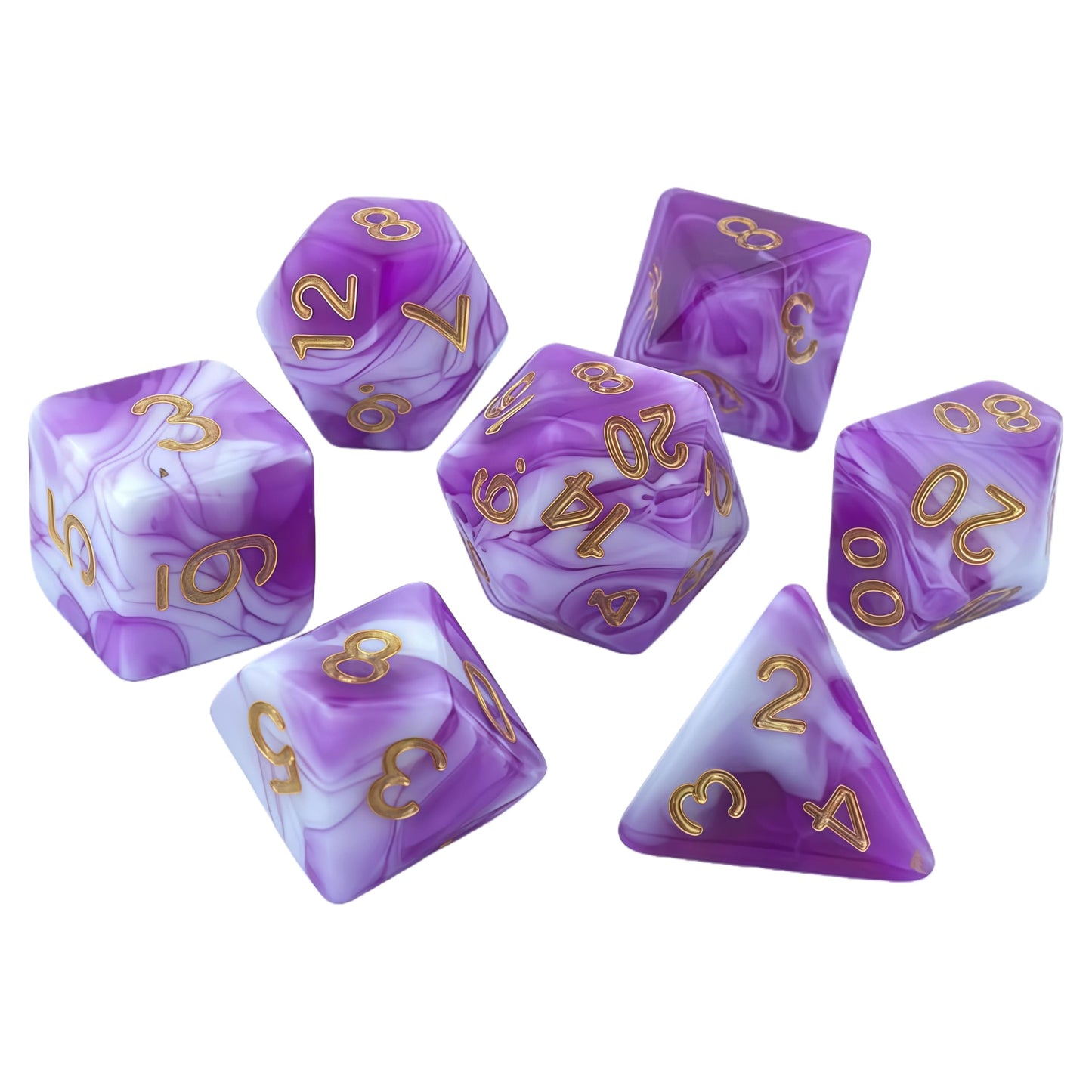 Acrylic Dice ‌Bi-color Polyhedral Dice‌ DnD D&D Dice Set