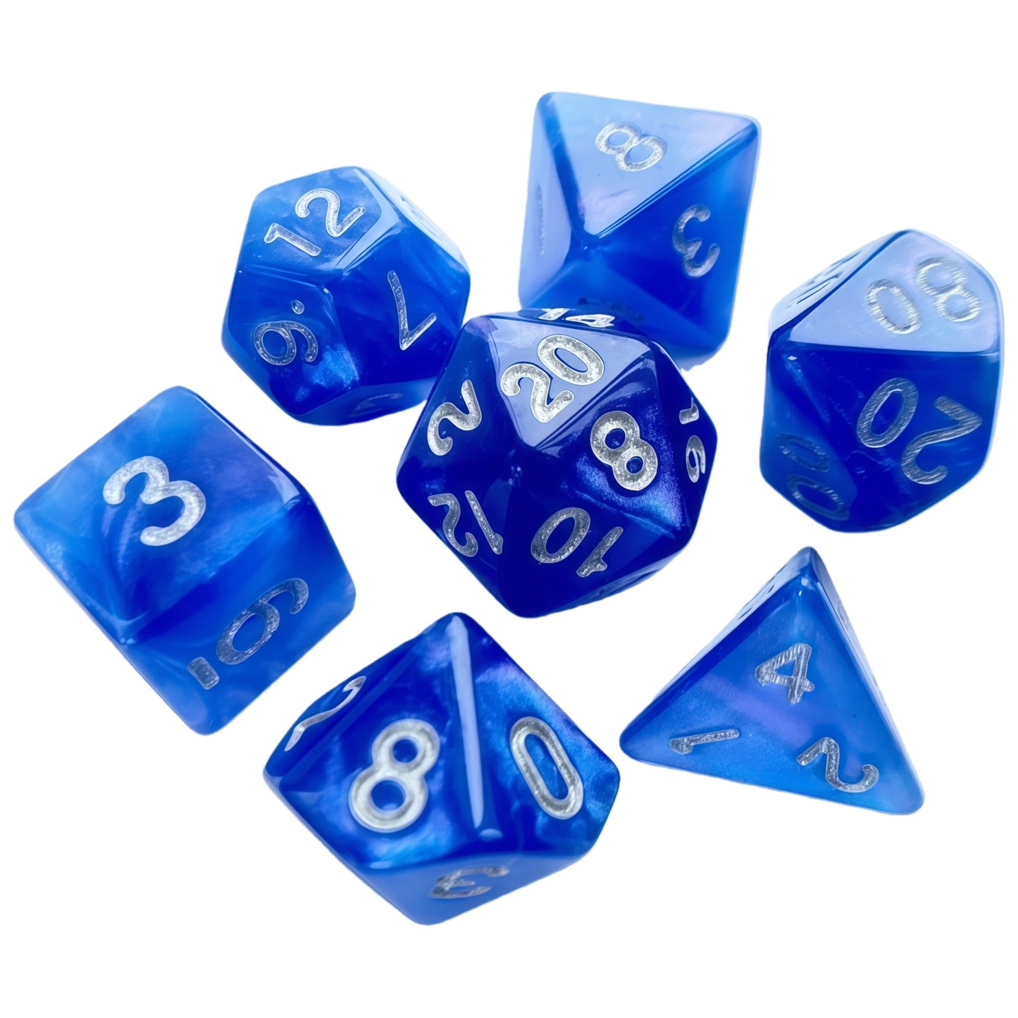 Acrylic Dice ‌Monochrome Vibrant Polyhedral Dice DnD D&D Dice Set