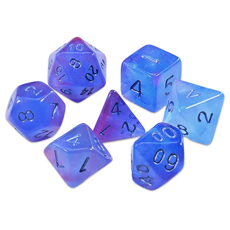 Acrylic Dice Two-Color Iridescent Polyhedron Two-Color Iridescent Polyhedron