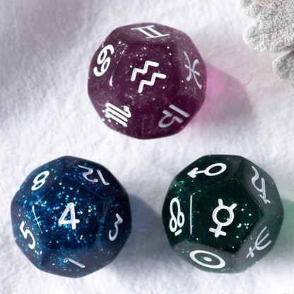 Acrylic Dice ‌Twelve-Sided Zodiac Twelve-Sided Zodiac