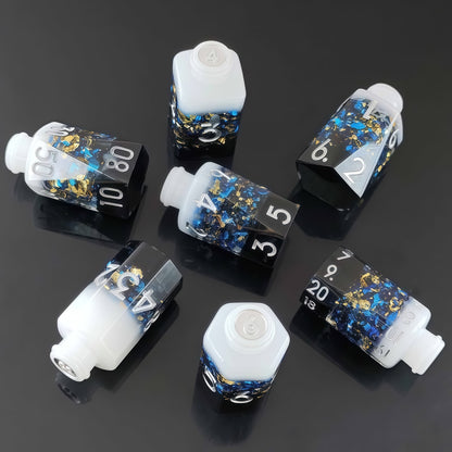 Resin Dice ‌Irregular Potion Bottle DnD D&D Dice Set