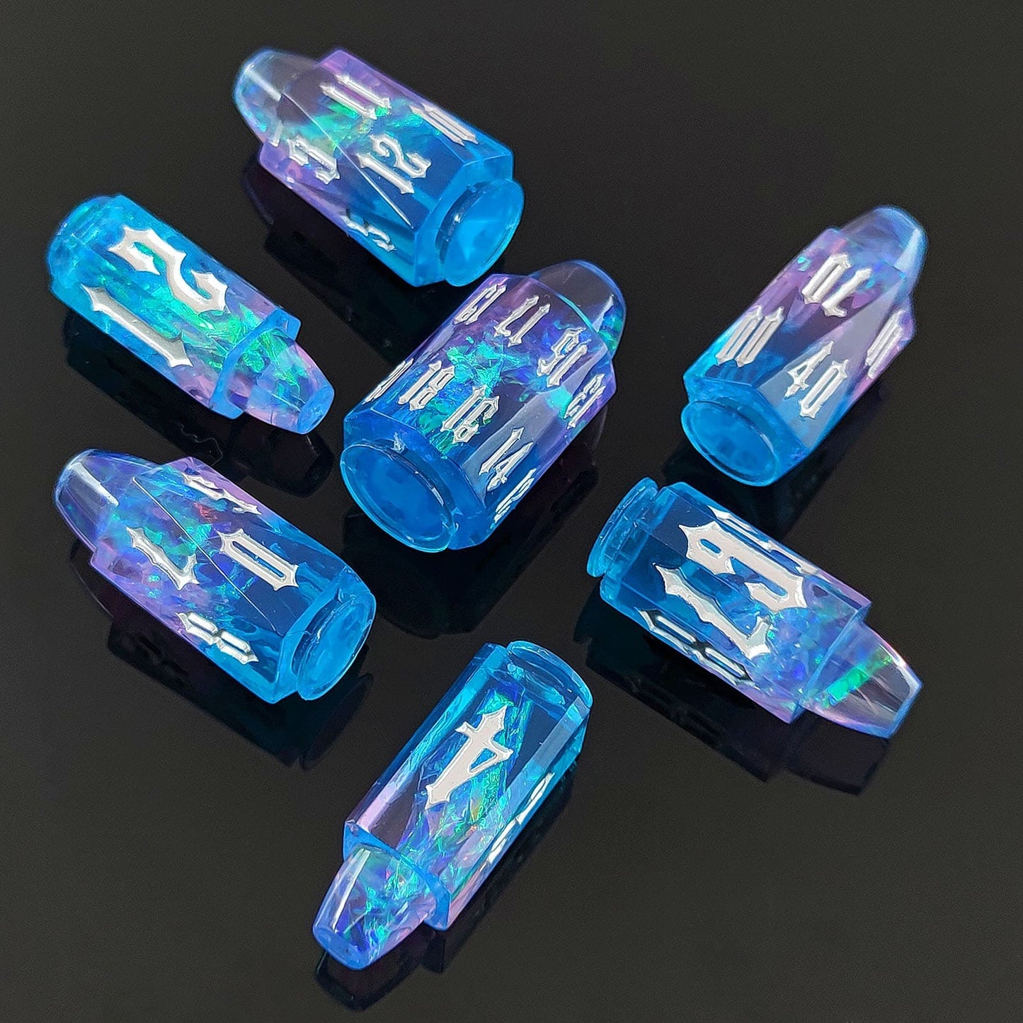 Resin Dice Irregular bullet DnD D&D Dice Set