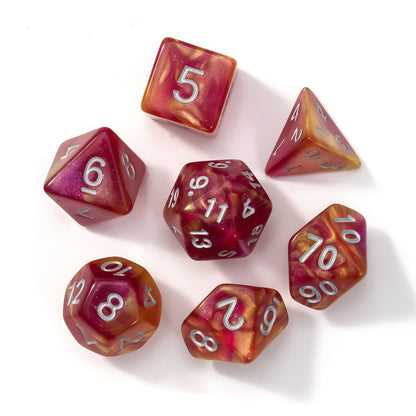 Acrylic Dice Galaxy Duo-Tone Polyhedral DnD D&D Dice Set