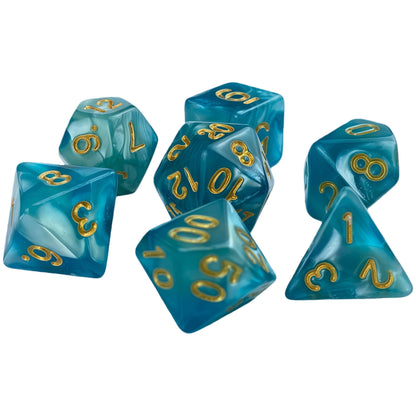 Acrylic Dice ‌Bi-color Polyhedral Dice‌ DnD D&D Dice Set