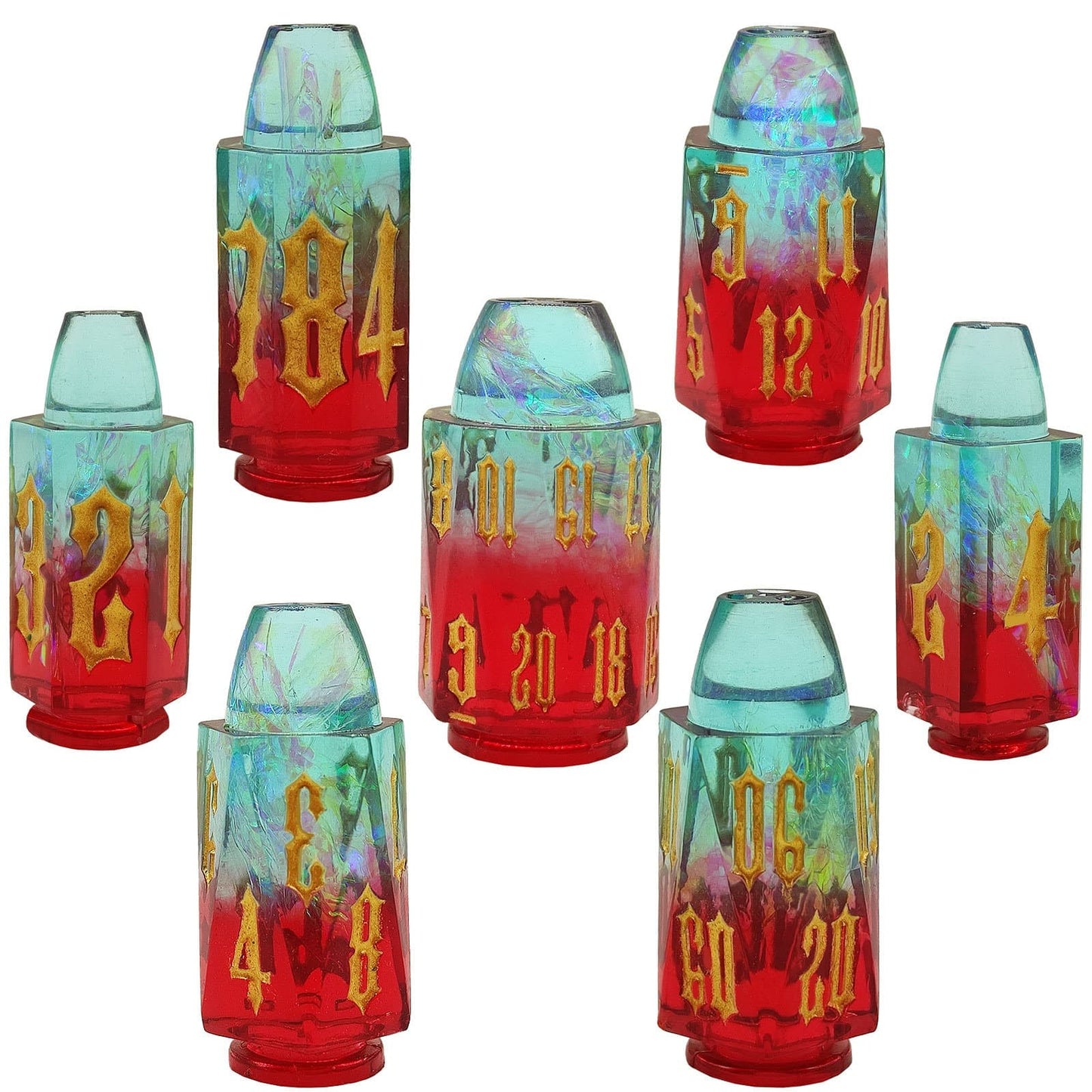 Resin Dice Irregular bullet DnD D&D Dice Set