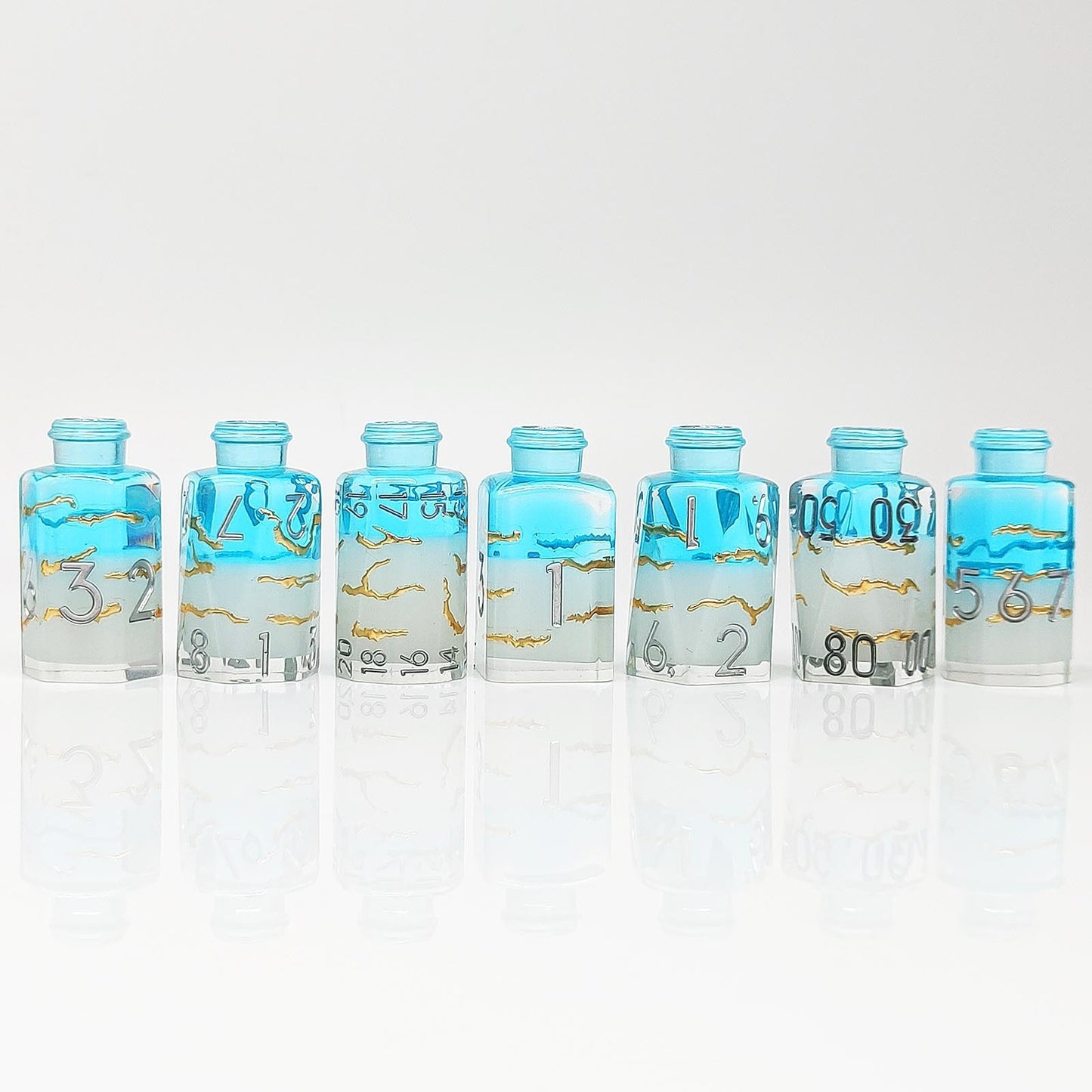 Resin Dice ‌Irregular Potion Bottle DnD D&D Dice Set