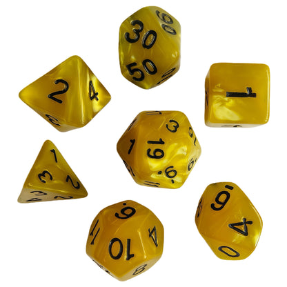 Acrylic Dice Matte Pearl Economy Polyhedral DnD D&D Dice Set