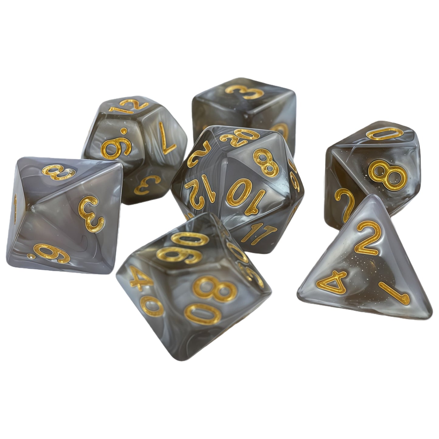 Acrylic Dice ‌Bi-color Polyhedral Dice‌ DnD D&D Dice Set