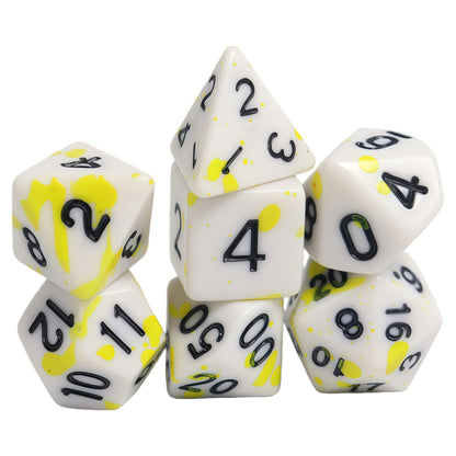 Acrylic Dice ‌Solid Blood Crimson Polyhedral DnD D&D Dice Set