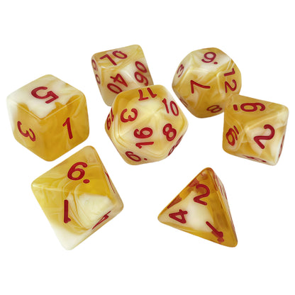 Acrylic Dice ‌Bi-color Polyhedral Dice‌ DnD D&D Dice Set