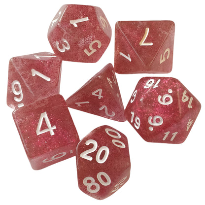 Acrylic Dice Verdant Camo Speckled Polyhedral DnD D&D Dice Set