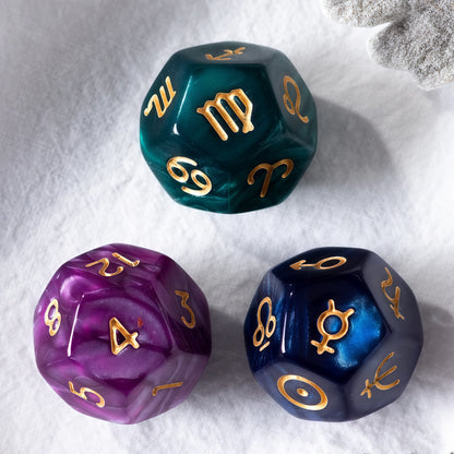 Acrylic Dice ‌Twelve-Sided Zodiac Twelve-Sided Zodiac