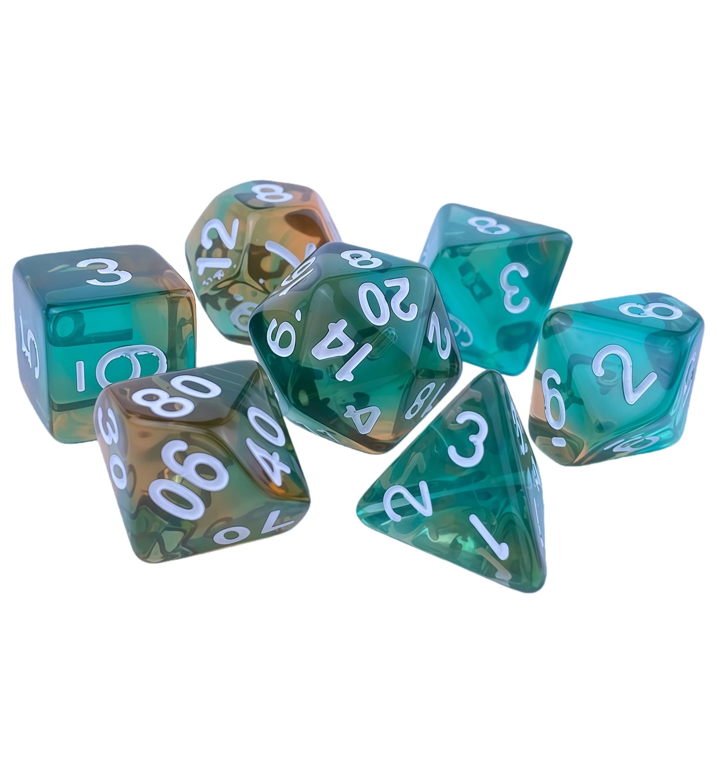 Ensemble de dés acryliques à double couleur pour jeux de rôle (D&amp;D)