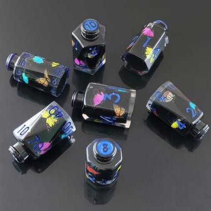 Resin Dice ‌Irregular Potion Bottle DnD D&D Dice Set