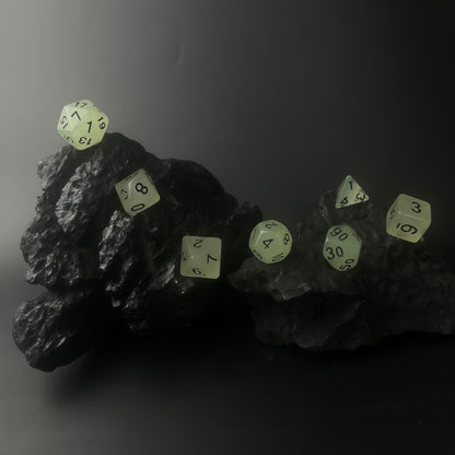 Acrylic Dice‌ Glow-in-the-Dark Polyhedral DnD D&D Dice Set