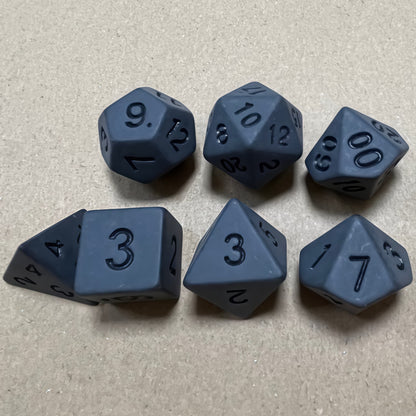 Acrylic Dice Solid Black Uninked Polyhedral Acrylic Dice
