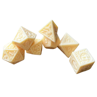 Acrylic Dice Retro Openwork Polyhedral DnD D&D Dice Set