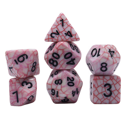 Acrylic Dice Webbed Polyhedral DnD D&D Dice Set