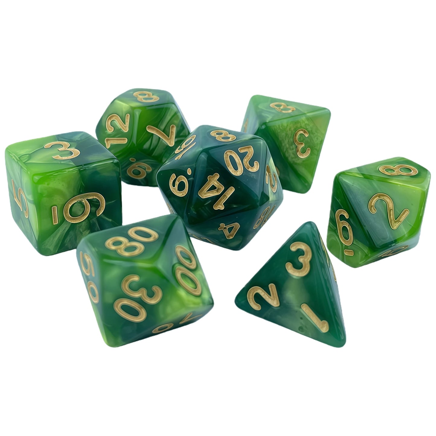 Acrylic Dice ‌Bi-color Polyhedral Dice‌ DnD D&D Dice Set